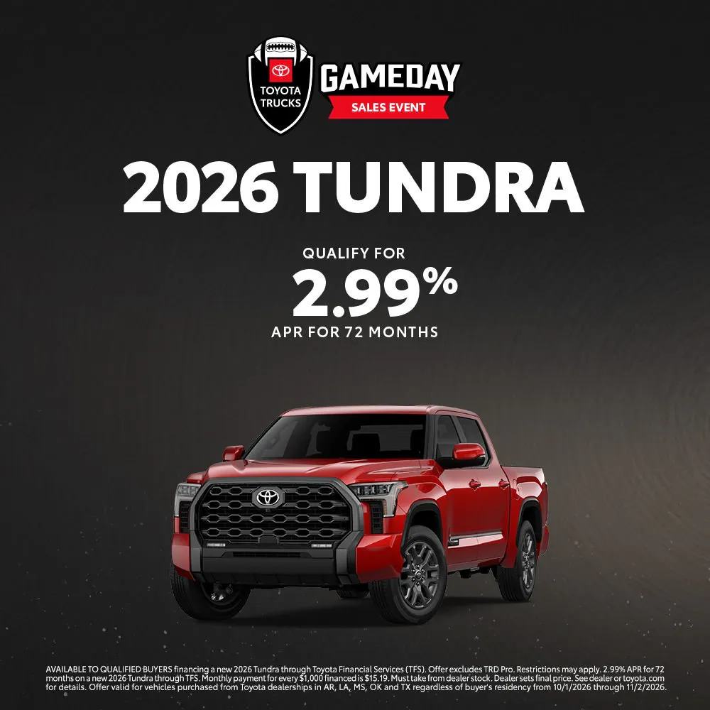 October 2026 GST Tundra APR