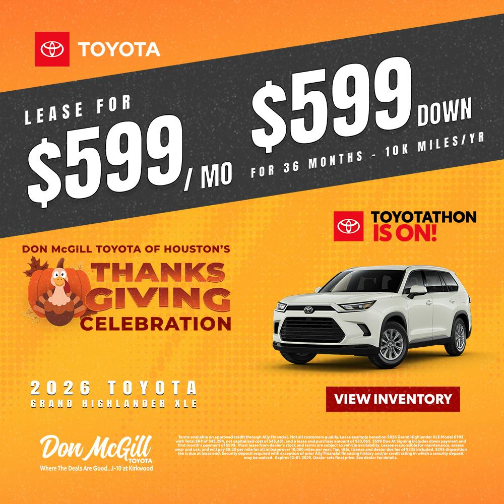 2026 Grand Highlander XLE Toyotathon Sales Event