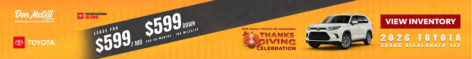 2026 Grand Highlander XLE Toyotathon Sales Event