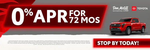 0% APR for 72 Months | Don McGill Toyota