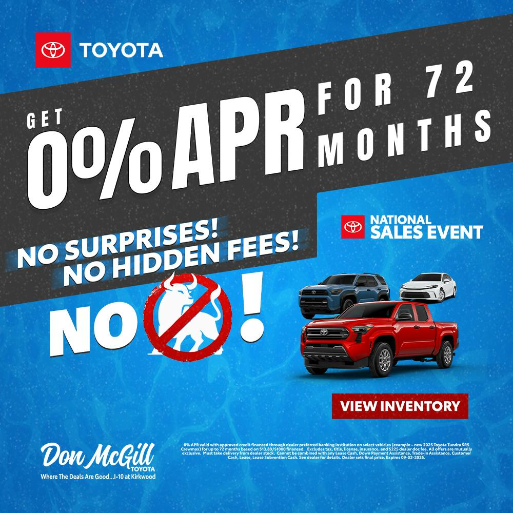 0% APR for 72 Months
