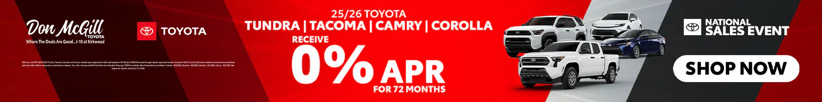 0% APR for 72 Months