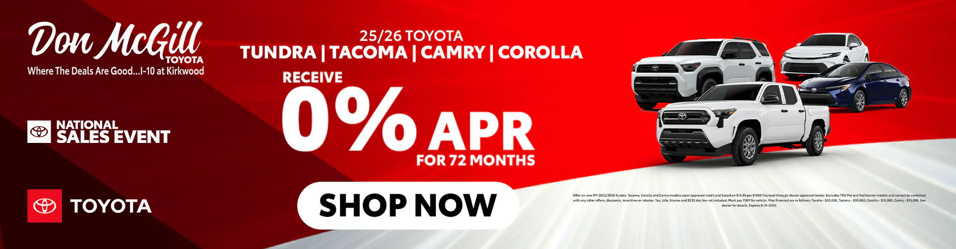 0% APR for 72 Months