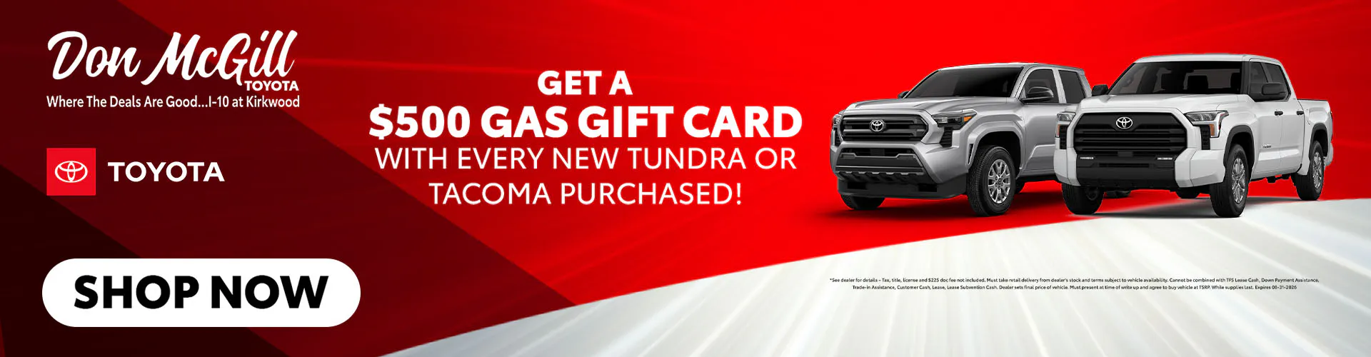 Get a $500 Gas Card!