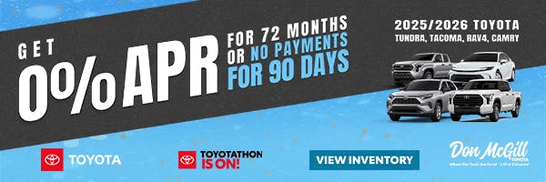 0% APR for 72 Months | Don McGill Toyota