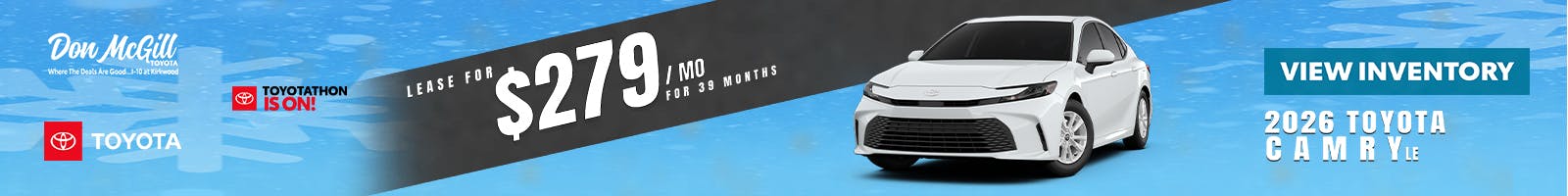 2026 Camry LE Toyotathon Sales Event