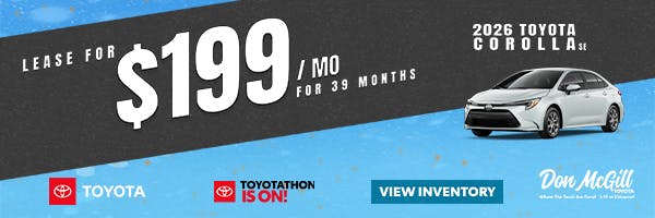 2026 Corolla LE Toyotathon Sales Event | Don McGill Toyota