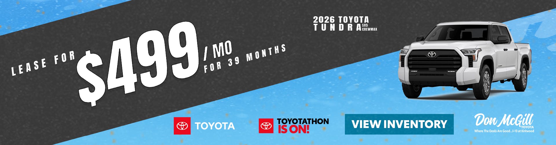2026 Tundra SR5 Crewmax Toyotathon Sales Event