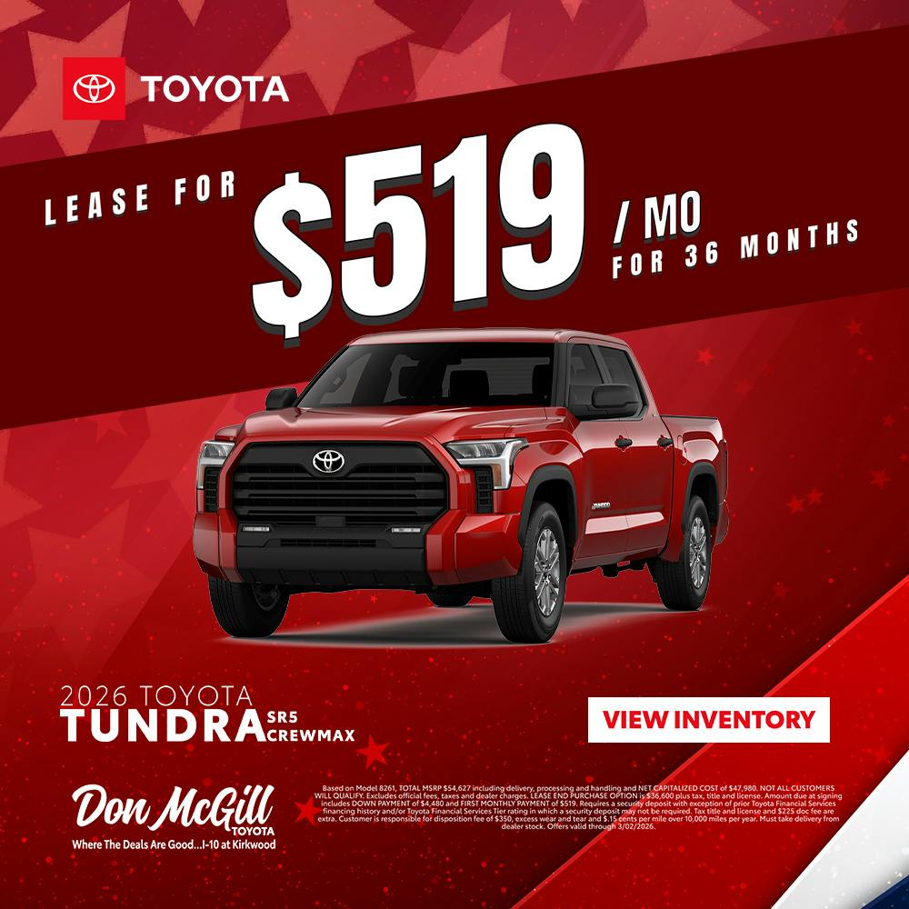 2026 Tundra SR5 Crewmax Special