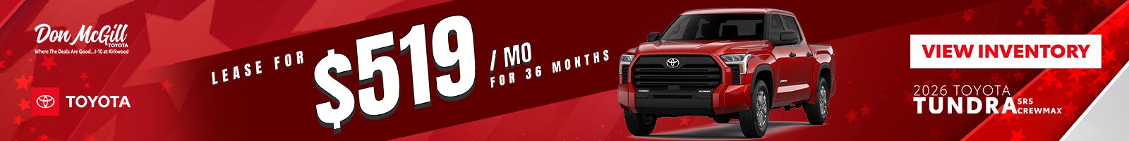 2026 Tundra SR5 Crewmax Special