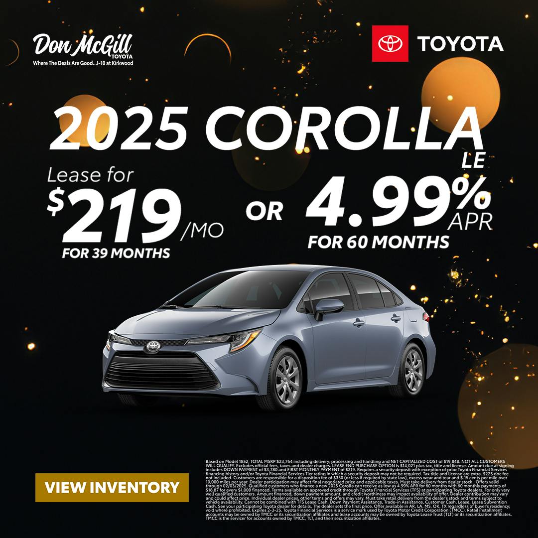 January 2025 GST Corolla