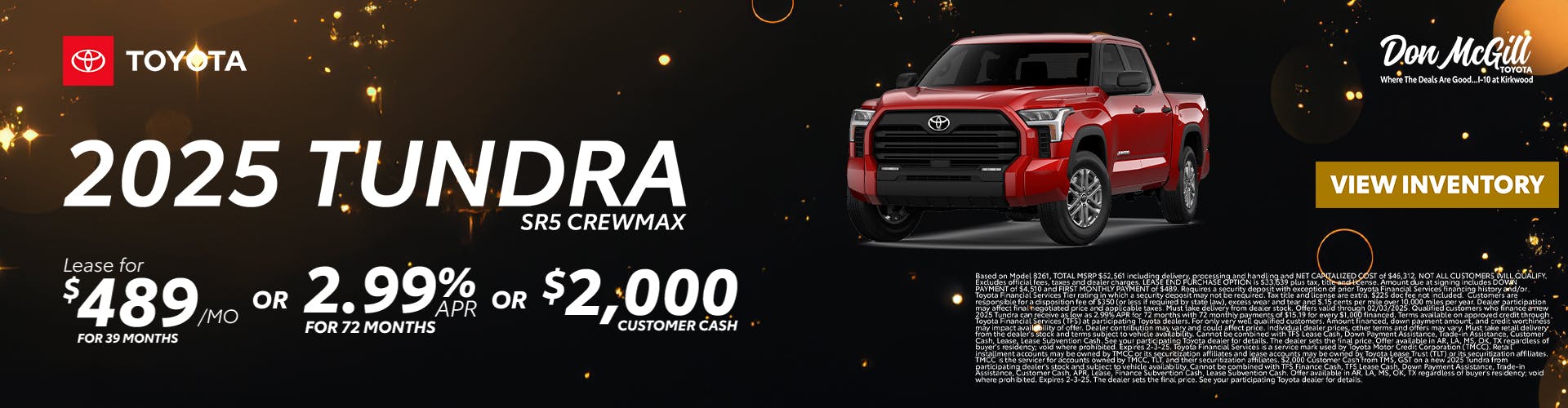 January 2025 GST Tundra