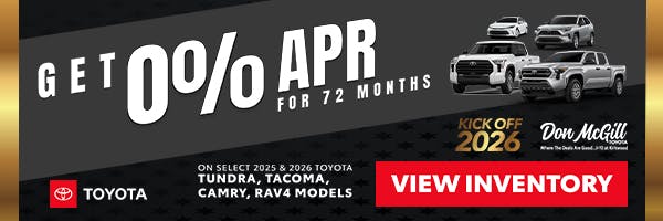 0% APR for 72 Months | Don McGill Toyota