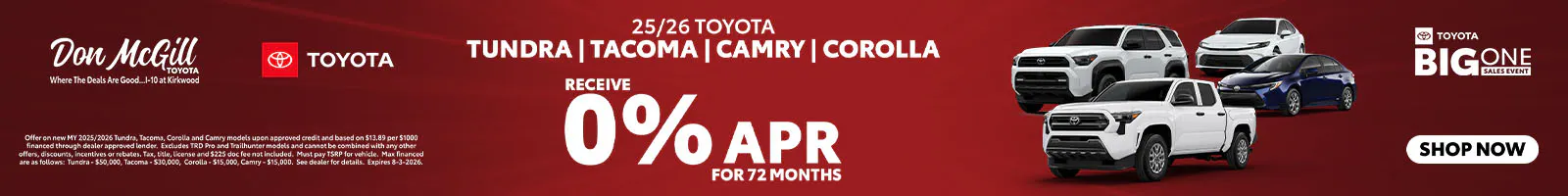 0% APR for 72 Months