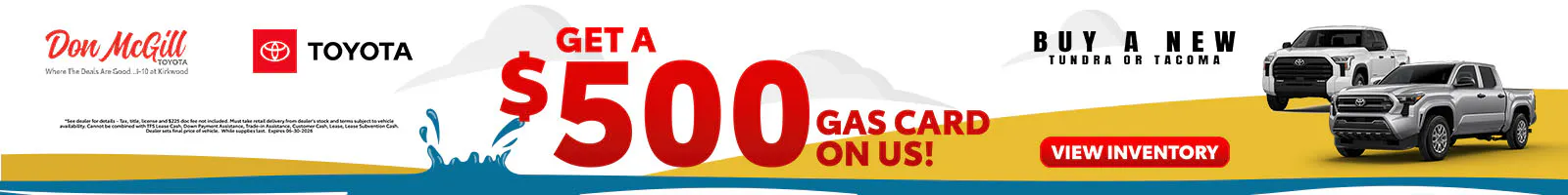 Get a $500 Gas Card!