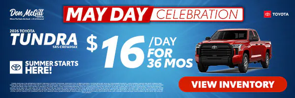 Lease 2026 Tundra SR5 CrewMax – $16/day for 36 months | Don McGill Toyota