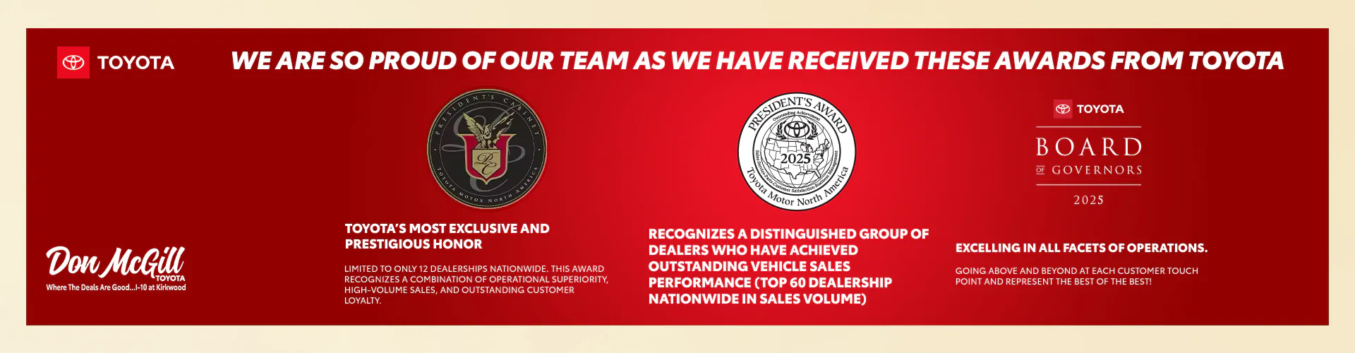 Award Winning Toyota Dealership