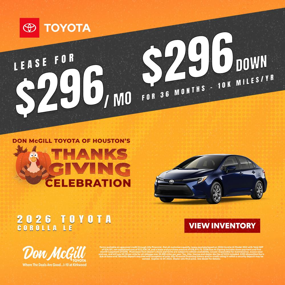 2026 Corolla LE Special