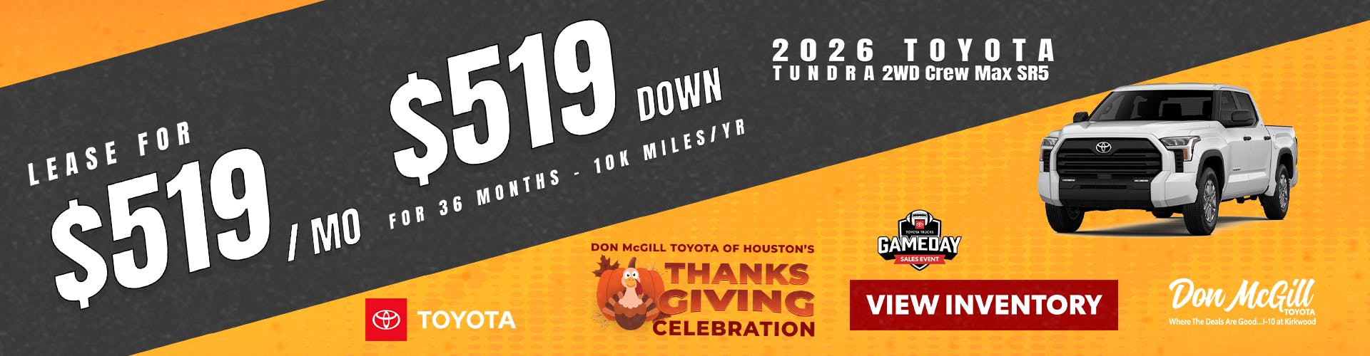 2026 Tundra SR5 Crewmax Special