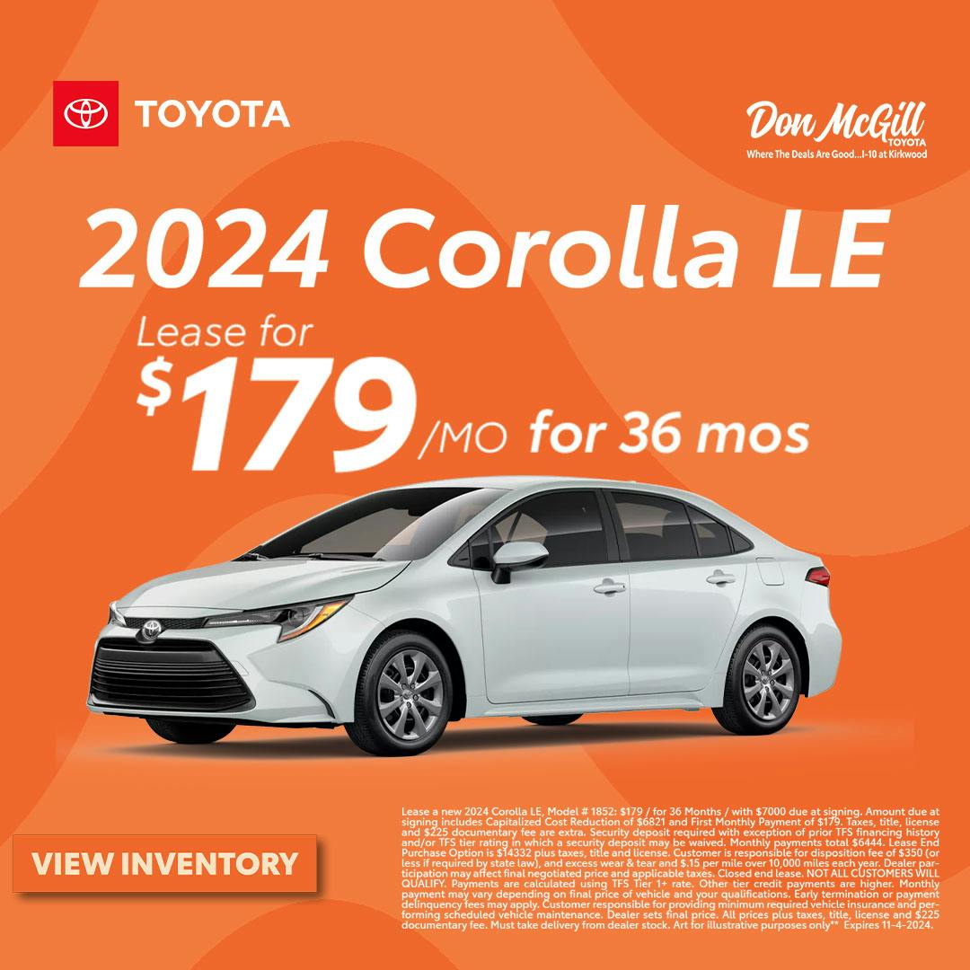 Toyota Corolla Specials