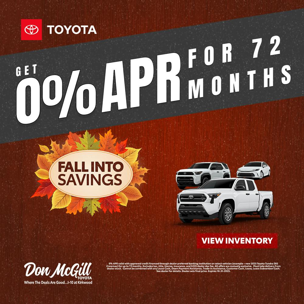 0% APR for 72 Months