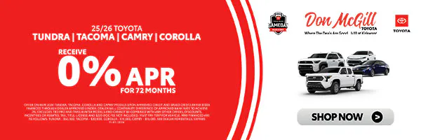 0% APR for 72 Months | Don McGill Toyota