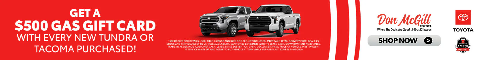 Get a $500 Gas Card!