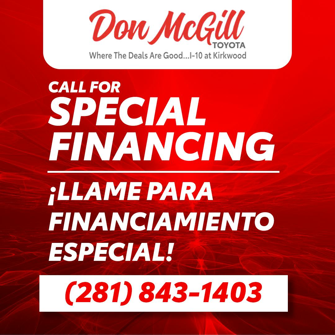 Call For Special Financing