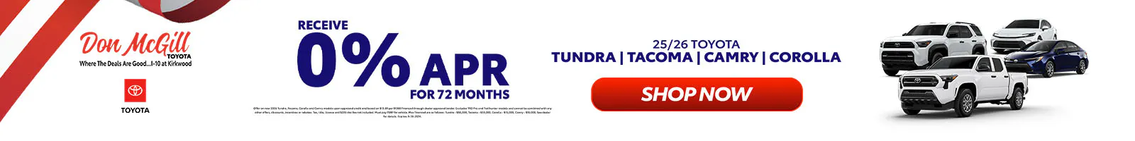 0% APR for 72 Months
