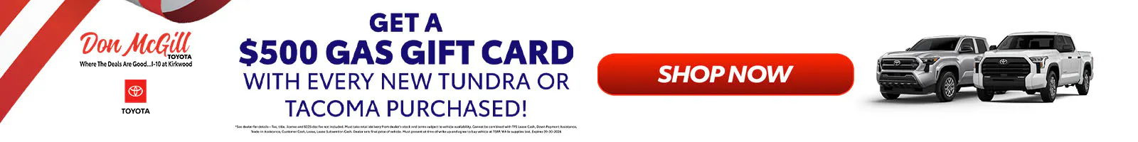 Get a $500 Gas Card!