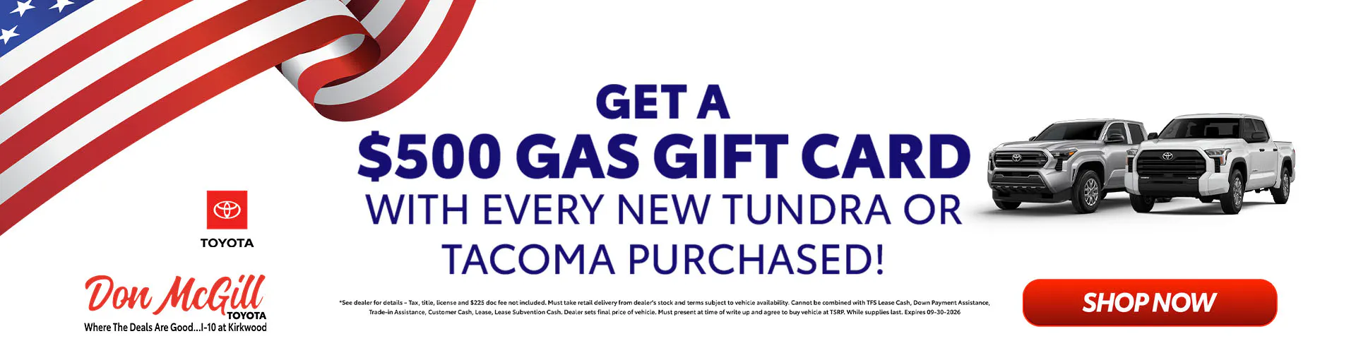 Get a $500 Gas Card!