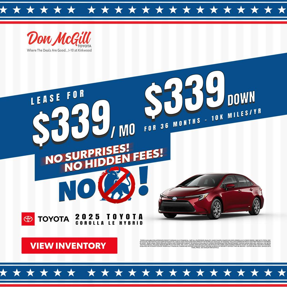 2025 Corolla LE Hybrid 4th of July