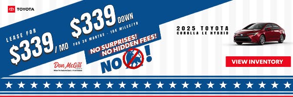 2025 Corolla LE Hybrid 4th of July | Don McGill Toyota