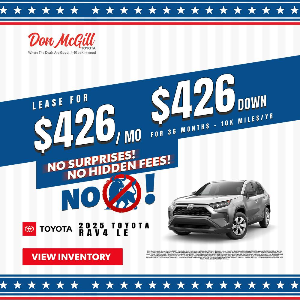 2025 RAV4 LE 4th of July