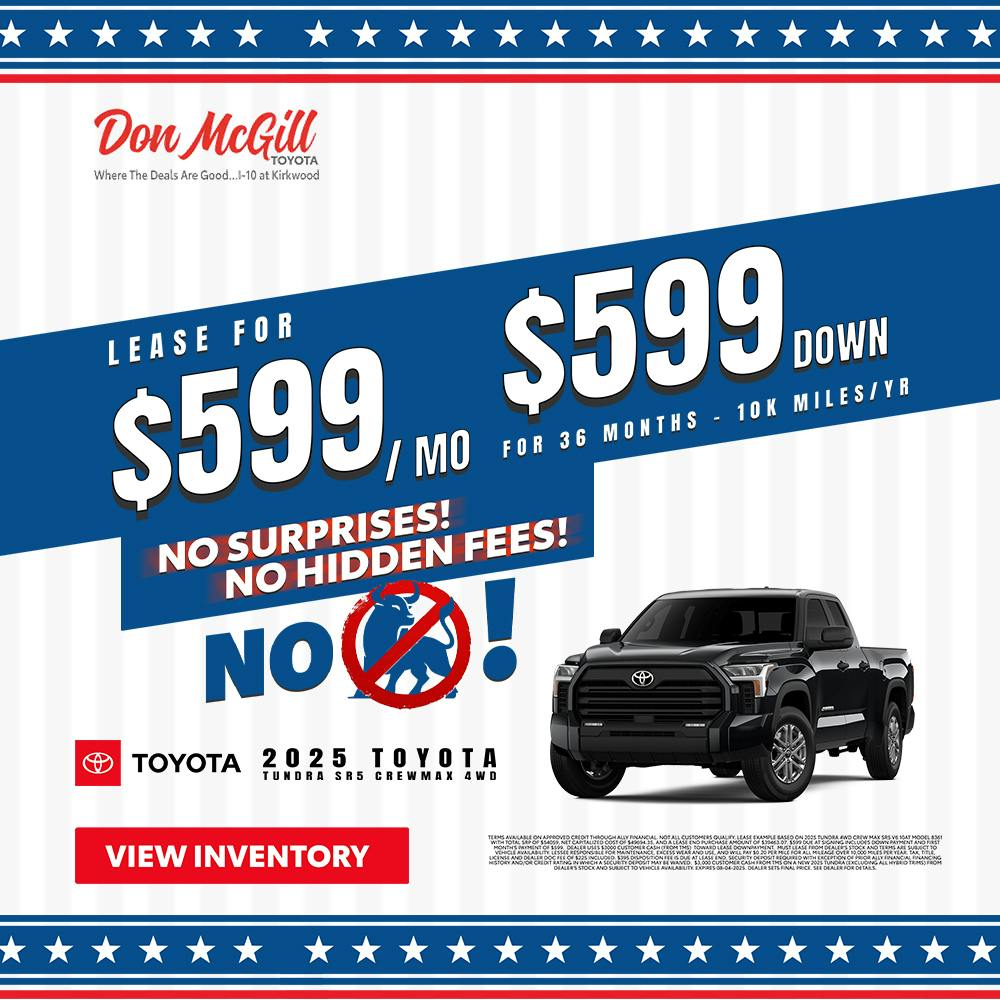 2025 Tundra SR5 Crewmax 4th of July