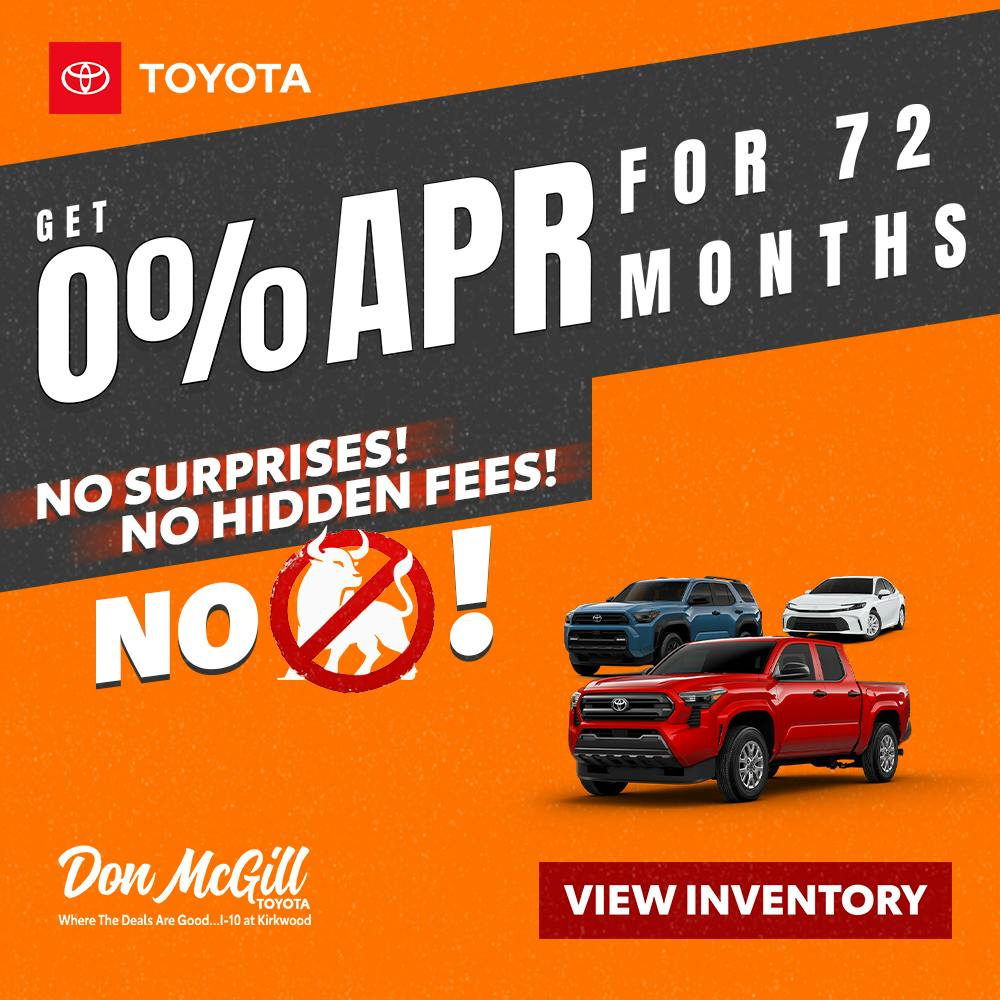 0% APR for 72 Months