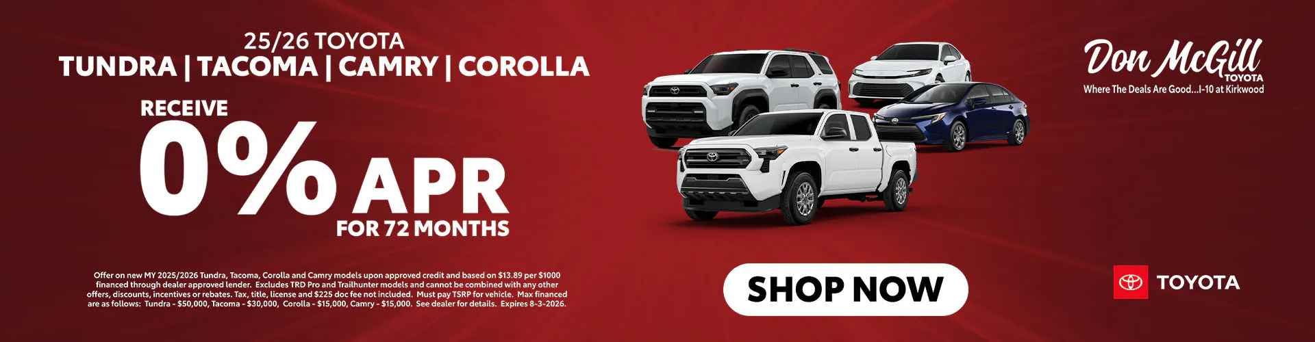 0% APR for 72 Months