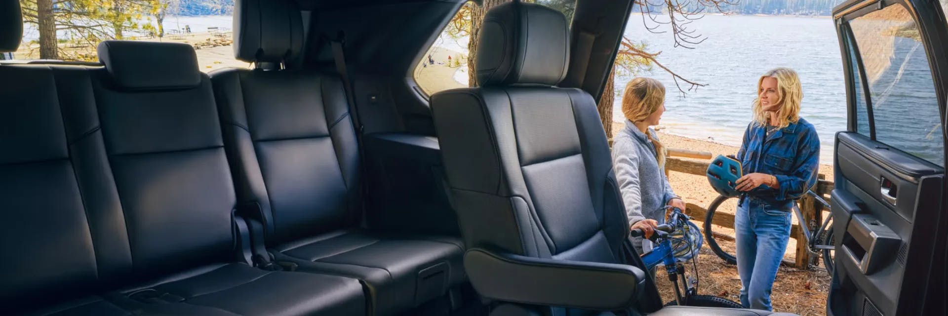 Image of the second and third backseat rows for the 2025 Sequoia