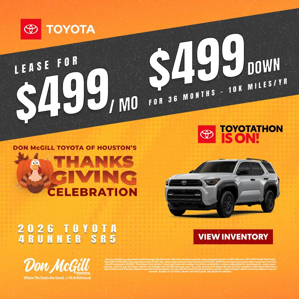 2026 4Runner SR5 4WD Toyotathon Sales Event