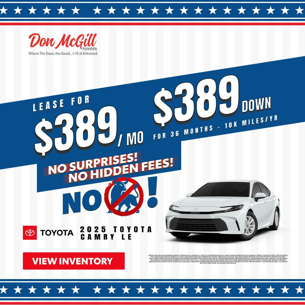 2025 Camry LE 4th of July