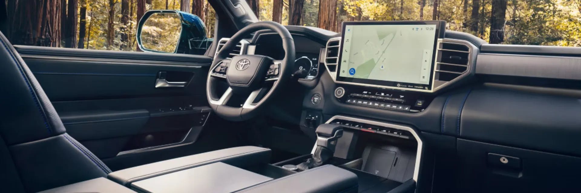 Passenger-view interior of the 2025 Toyota Sequoia