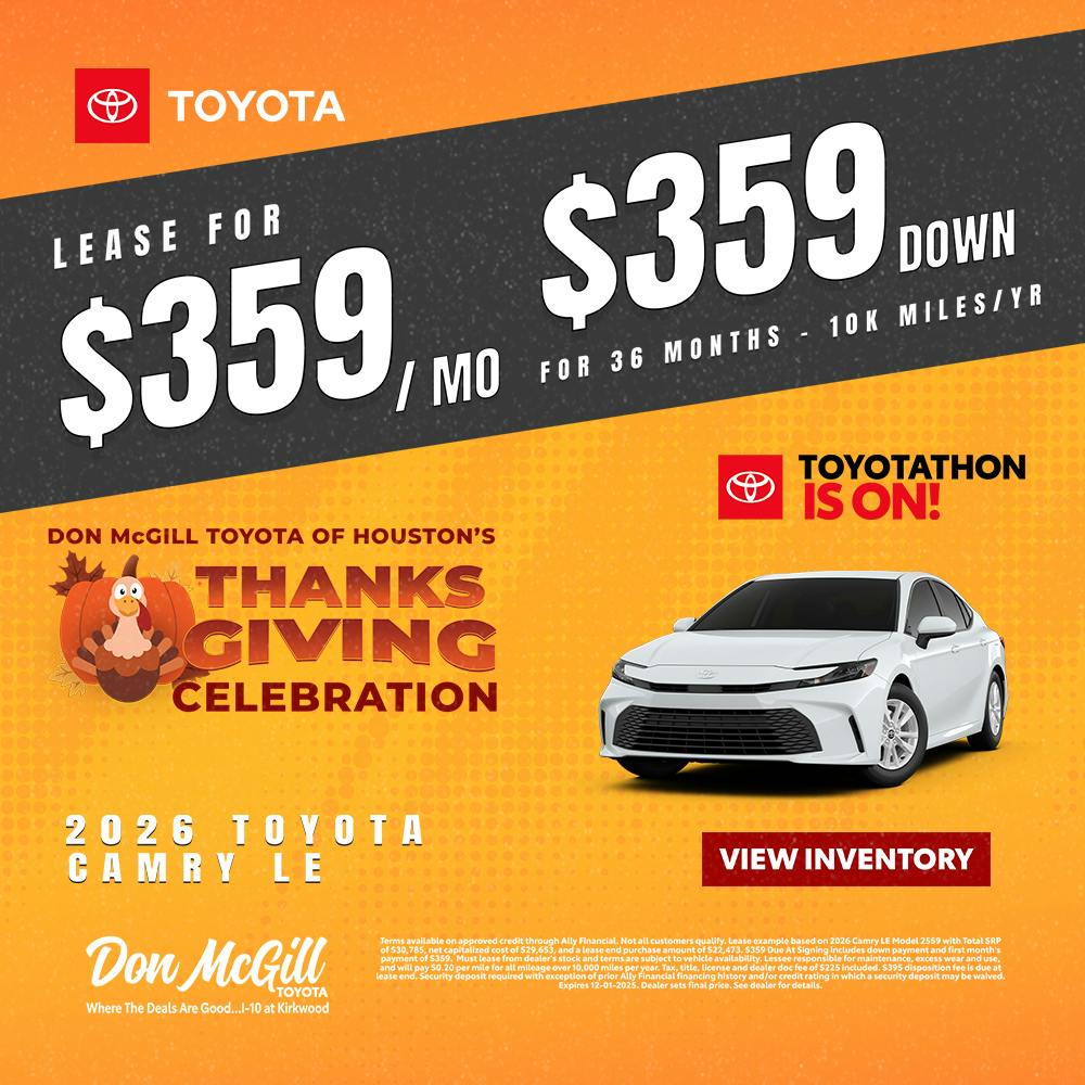 2026 Camry LE Toyotathon Sales Event