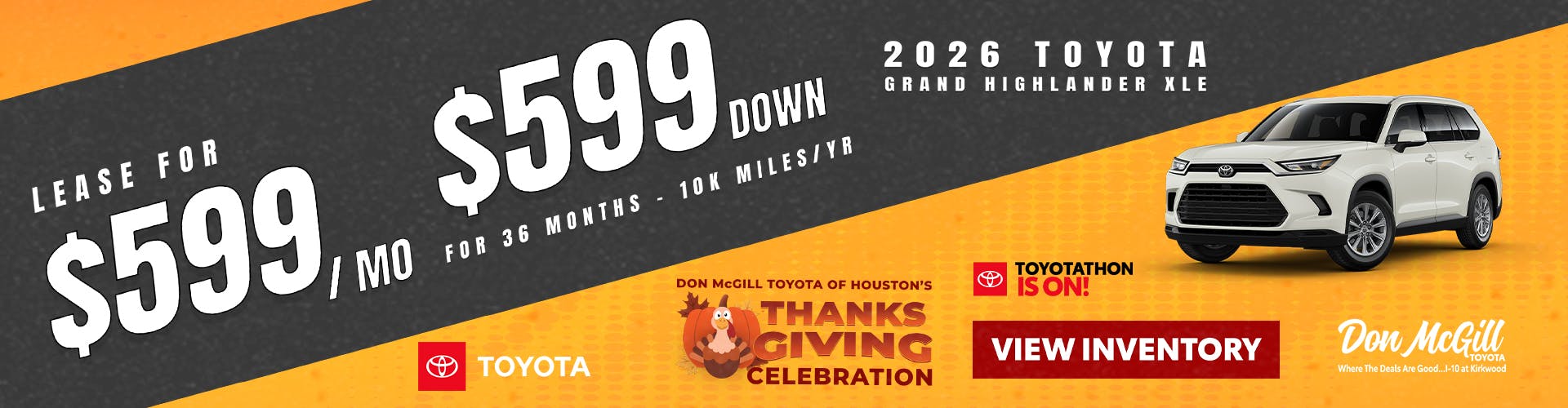 2026 Grand Highlander XLE Toyotathon Sales Event