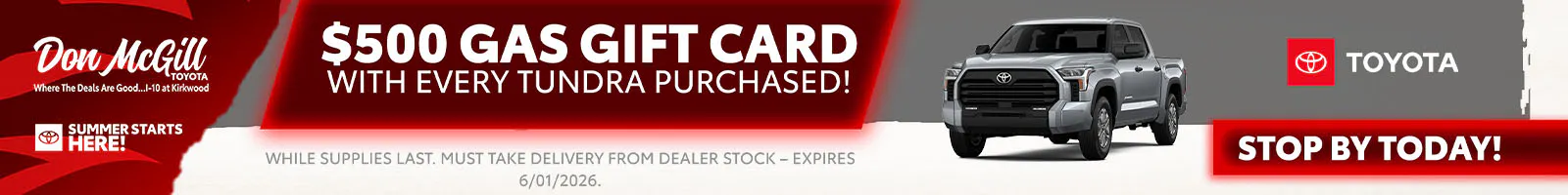 Get a $500 Gas Card!