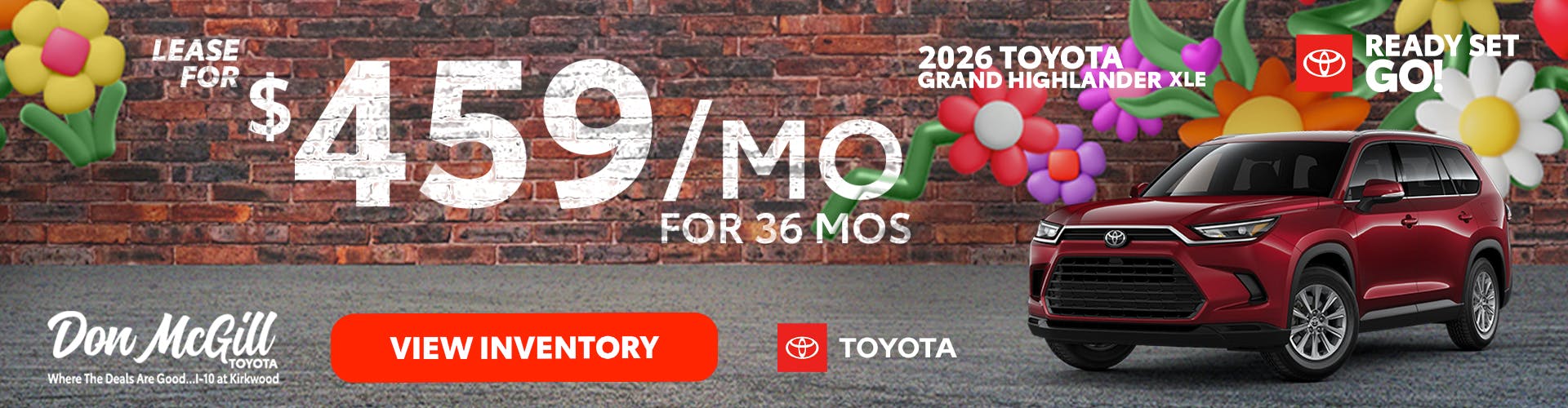 Lease 2026 Grand Highlander XLE – $459/month for 36 months