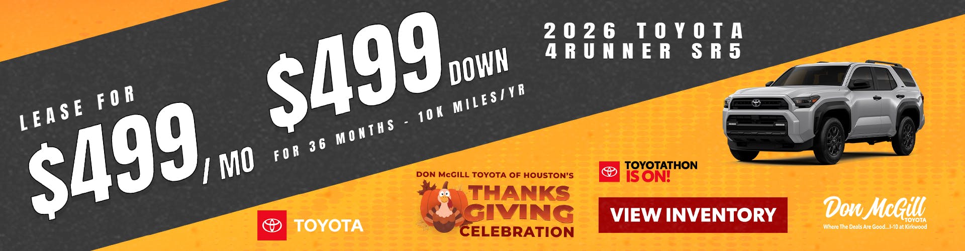 2026 4Runner SR5 4WD Toyotathon Sales Event