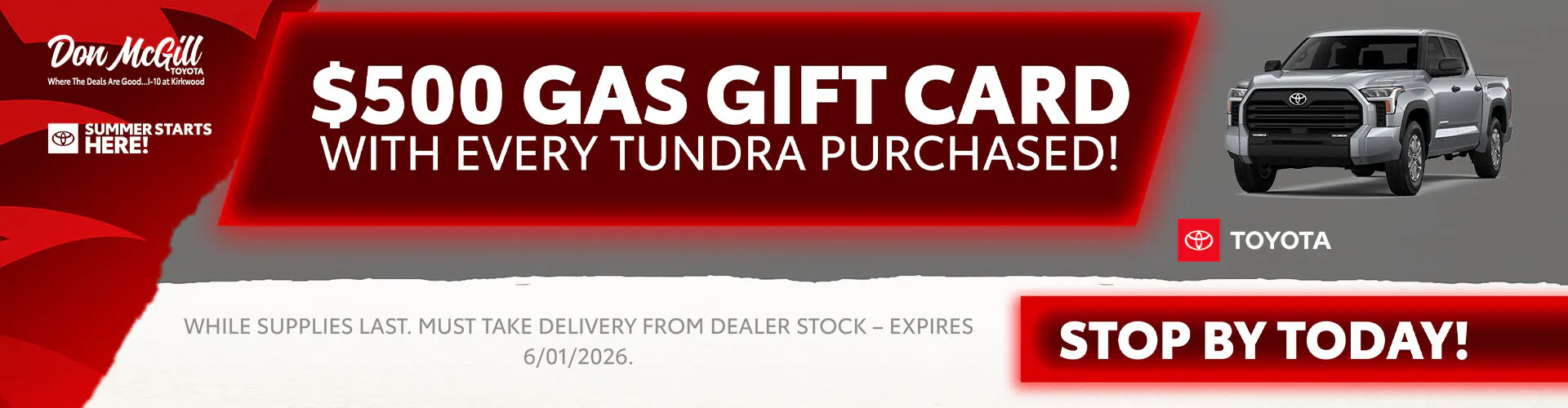 Get a $500 Gas Card!