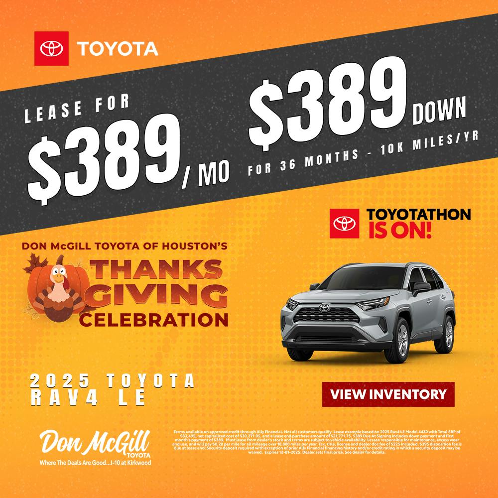 2025 RAV4 LE Toyotathon Sales Event