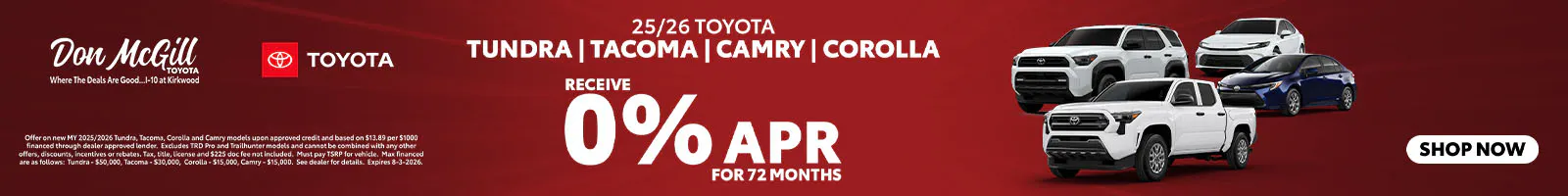 0% APR for 72 Months