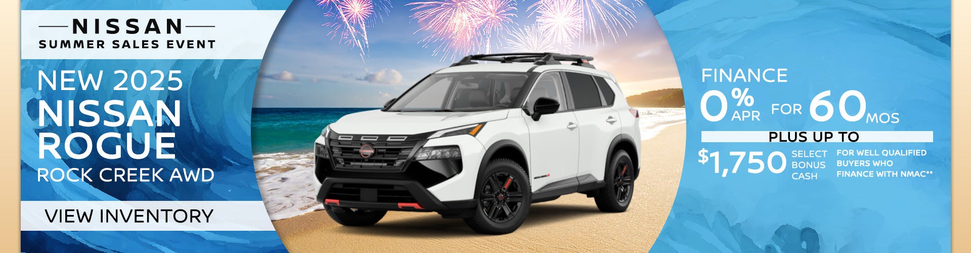 New 2025 Nissan Rogue Rock Creek Finance 0% APR